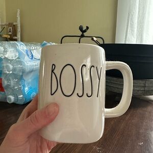 Rae Dunn White 'Bossy' Mug